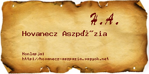 Hovanecz Aszpázia névjegykártya